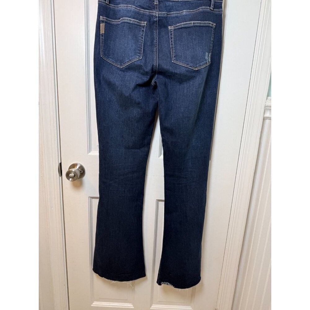 PAIGE High Rise Lou Lou Flare Jeans Twisted Seam Raw Hem Casabella Sz Size 31 - Picture 3 of 16